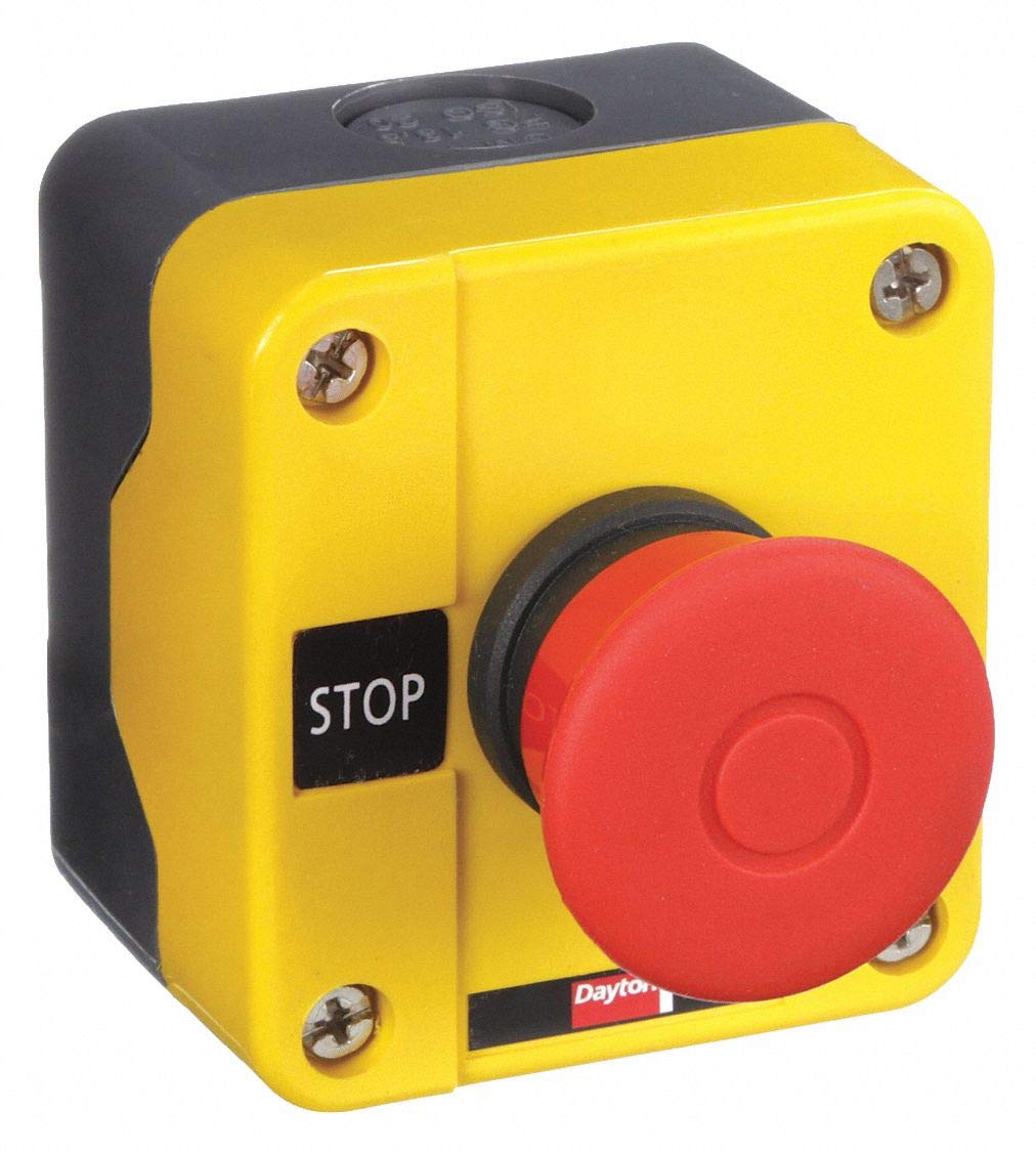 Push Buttn Cntrol Station, 1Nc, Mshrm Head