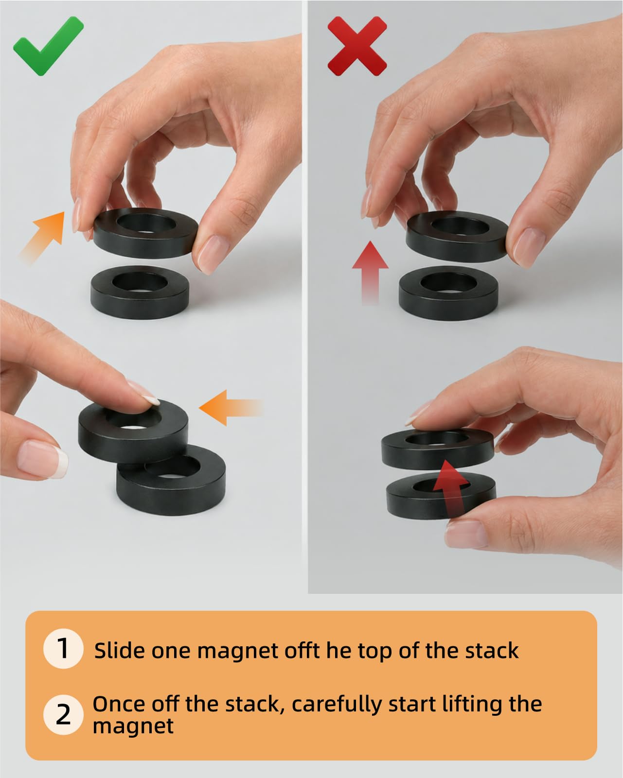 Anpro 2Pcs Ring Ceramic Magnets with Hole, 2.36" OD x 1.25" ID — Amazon image 5