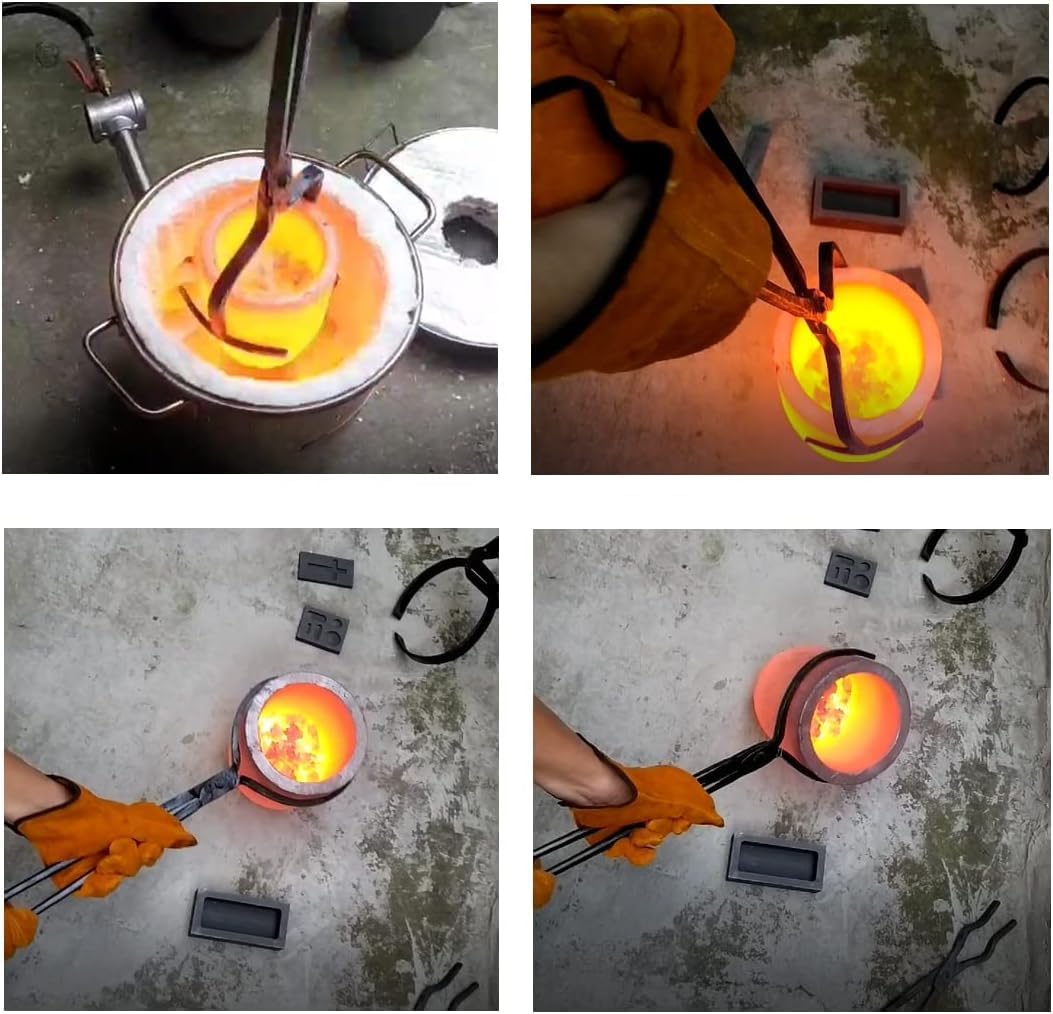 4KG-8Kg Crucible Tongs for Melting Metal, Foundry Casting Tools Lifting and Pouring Tongs Set- 19inches