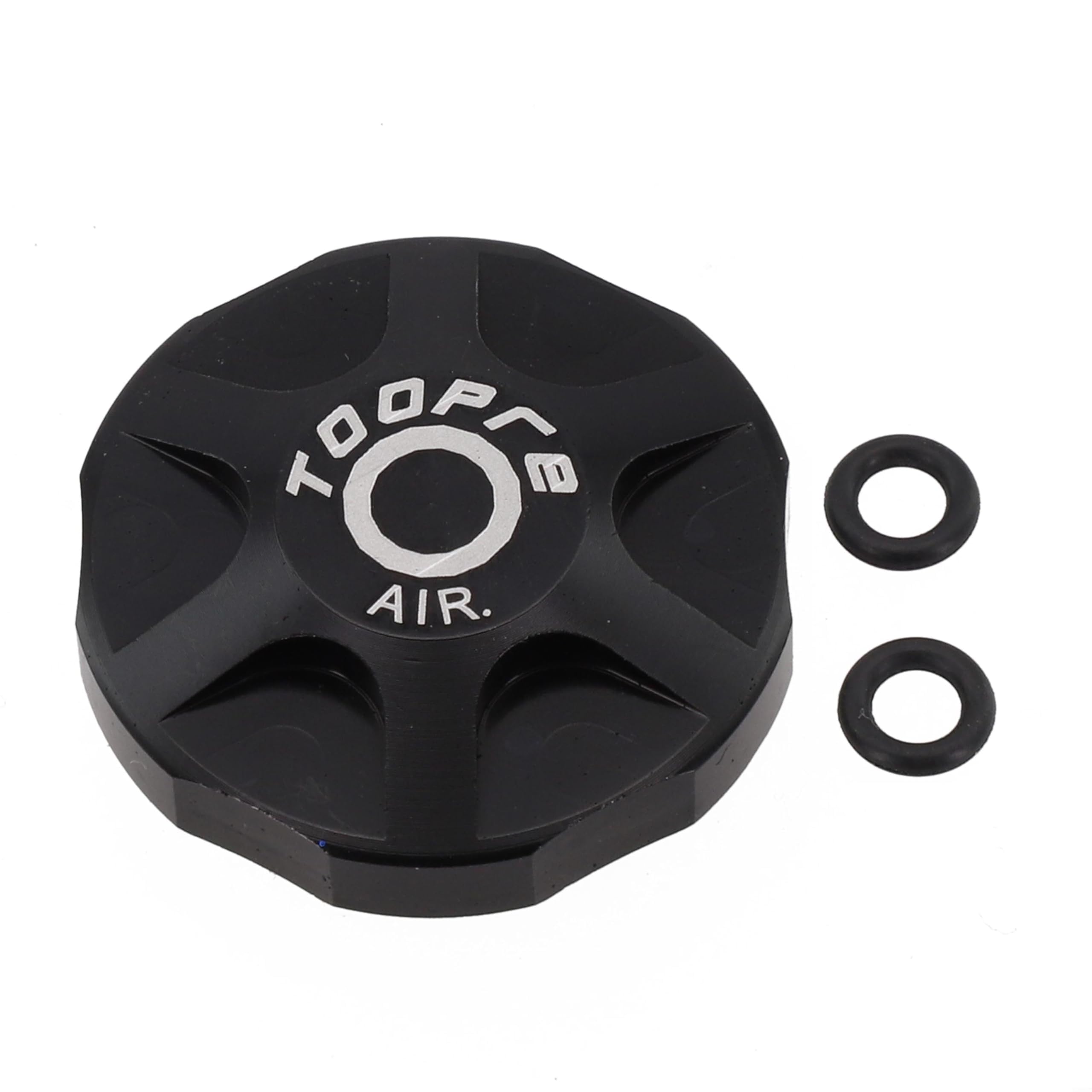 MKTOLHUs For Bicycle Fork Air Valve Cap Cover for For Manitou Fox For DT For RockShox for MAGURA, CNC Aluminum Alloy Lightweight Dust For with Sealing Rings, Black Blue Red(Black)