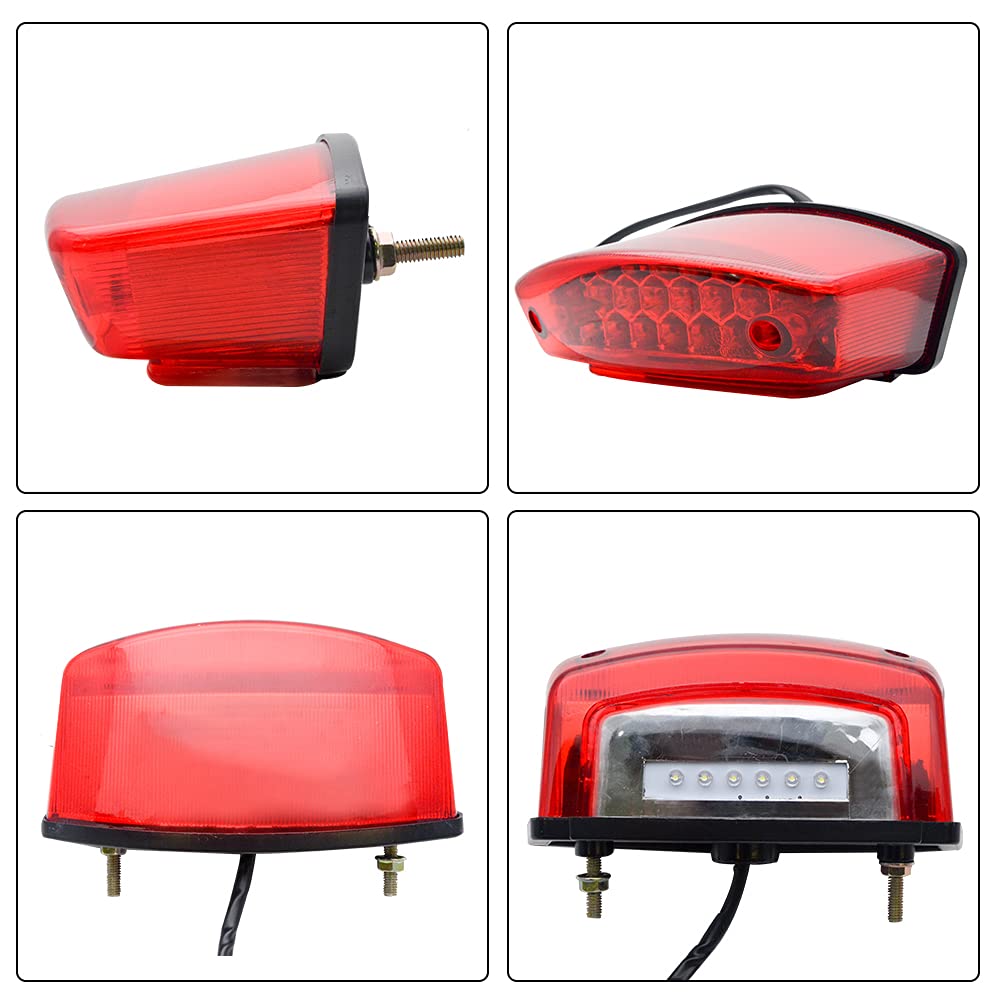 Baceyong 1x 12V Luces de Freno Traseras Universales para Motocicleta, Luz de Freno Trasera, Luz de Placa de Matrícula
