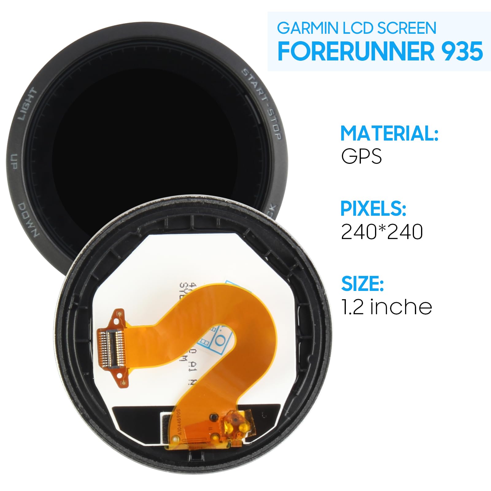 MTHGH Screen Protector voor Garmin Forerunner 935 Smartwatch [4 Stks] Anti-stof Plugs 5 stuks, gehard glas 9H hardheid anti-kras gevoelige touch bubble vrije film ultradunne beschermhoes