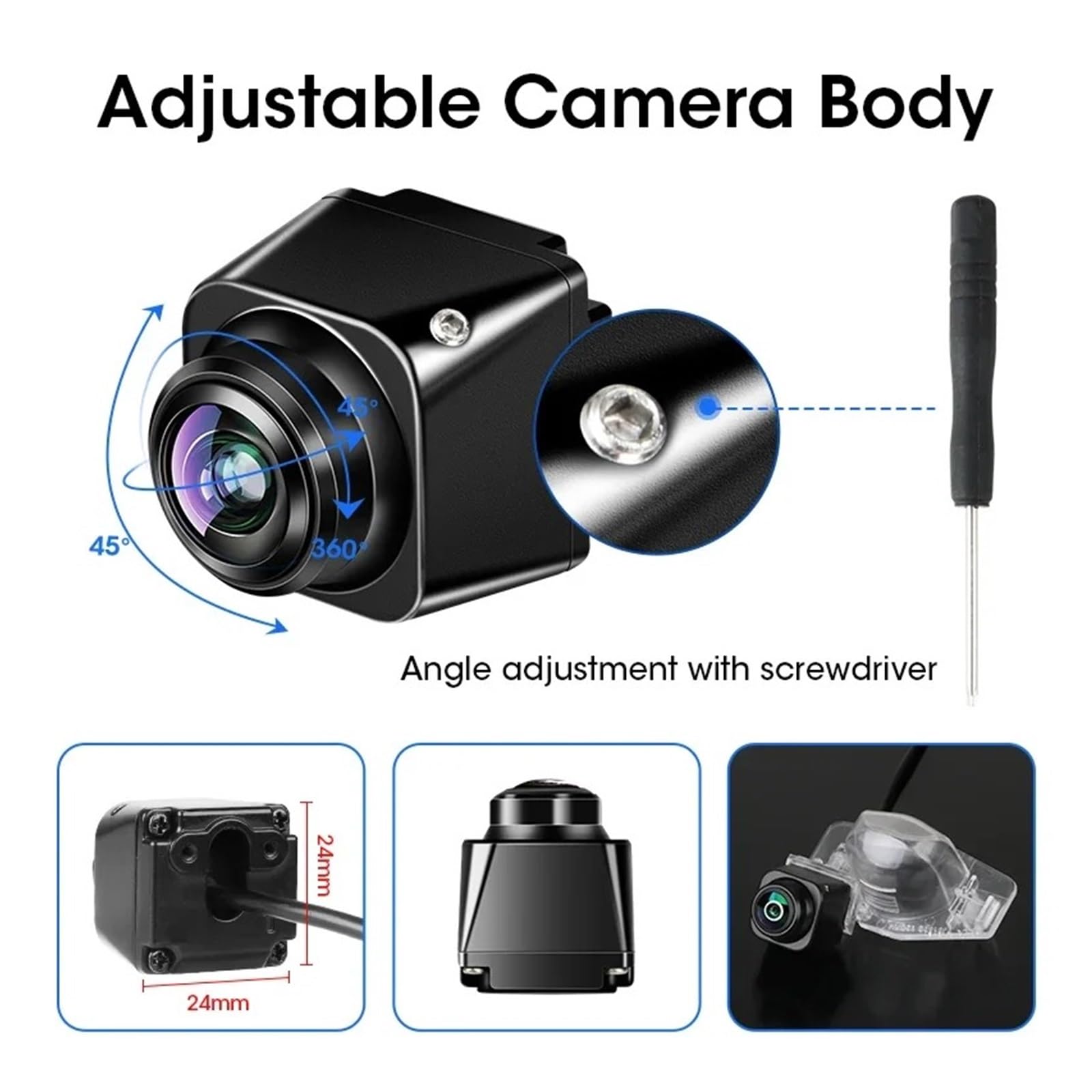 Cámara Visión Trasera Coche Cámara Visión Trasera Full HD con Lente Ojo Pez 170 Grados para Buick para Regal Srnubi AHD 1080P Cámara Aparcamiento
