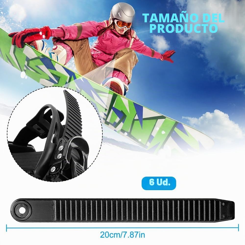 Correas de Tobillo para Snowboard 3 Pares de Repuesto Unión