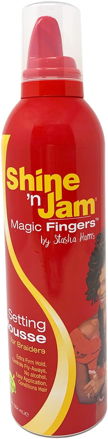 Shine-N-Jam Magic Fingers Setting Mousse For Braiders (Pack of 2)