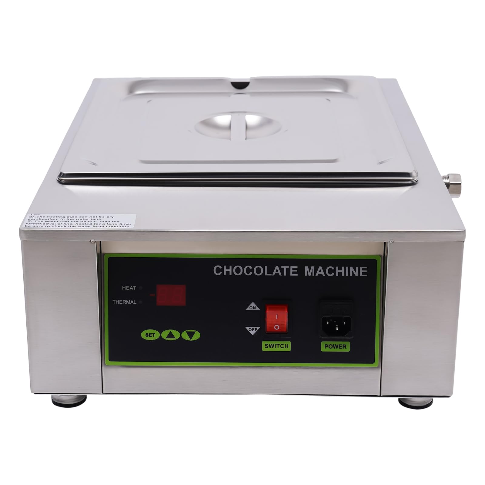 Machine à Fondre Chocolat 8kg - 0-95°C, 1000W, Acier Inox - Pour Pâtisserie, Chocolaterie