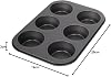 Dr. Oetker Tradition 6-Piece Non-Stick Bakeware Muffin Tin Black