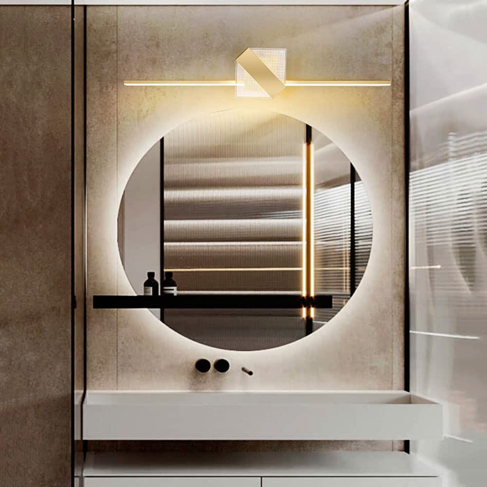 Lampada Frontale a Specchio Led, Lampada da Bagno Creativa in Metallo, Applique per Trucco da Parete Sopra lo Specchio Del Mobile, Illuminazione per Specchio da Bagno per il Water./6000K/80Cm