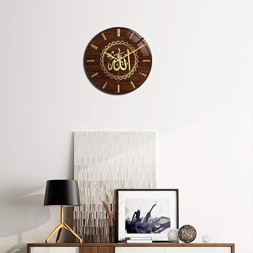 Miniatura 3 de Reloj de pared musulmán Eid Al-Fitr de acrílico, estilo vintage, para uso doméstico, dormitorio, sala de estar, arte de fácil lectura, reloj de