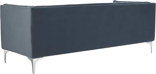 Miniatura 6 de Safavieh Couture Home Florentino Glam - Sofá copetudo azul polvoriento y dorado