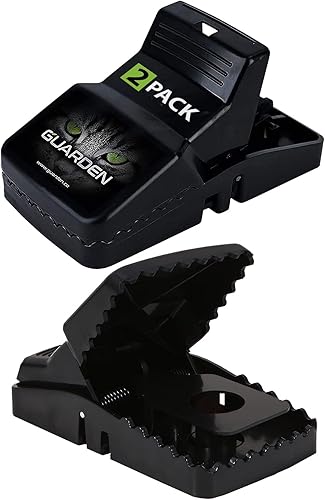 Trampas para ratas de interior (paquete de 2) atrapa ratas, ratones y ratones de campo rápidamente con estas trampas para ratas fáciles de cebar,