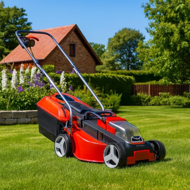 Einhell Akumulatorowa kosiarka GE-cm 18/30-1 Li BL (1 x 3,0 Ah) Power X-Change (18 V, szerokość cięcia 30 cm, do 175 m², bezszczotkowa, kosz na trawę 27 l, wysokość koszenia 30-65 mm, w zestawie