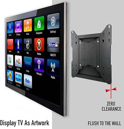 Miniatura 2 de NSY-50201 Soporte de TV empotrado en pared para pantallas planas de 42 a 75 pulgadas con extensión de 19 pulgadas de largo, cero holgura, perfil