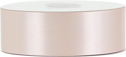 Miniatura 8 de MEEDEE Cinta de satén de oro rosa de 1-12 pulgadas, cinta de oro rosa Lux de doble cara por 50 yardas, cintas de satén de poliéster para