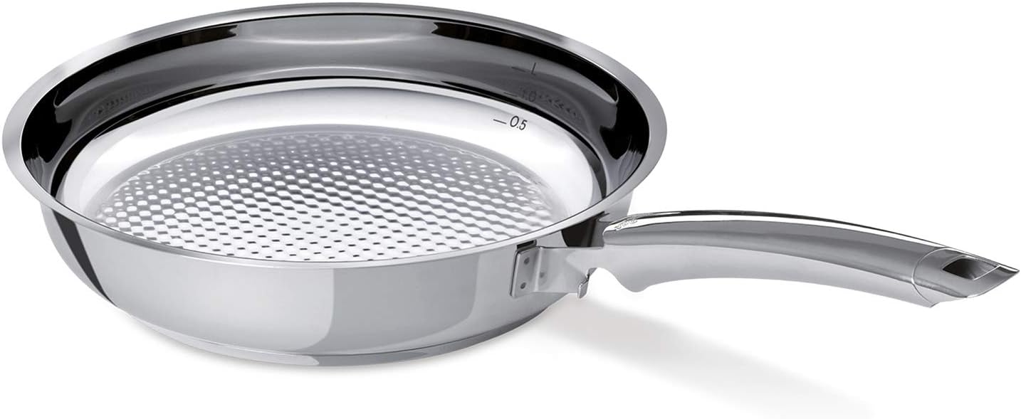 Crispy Steelux® Premium Stainless Steel Frying Pan, 11 Inch