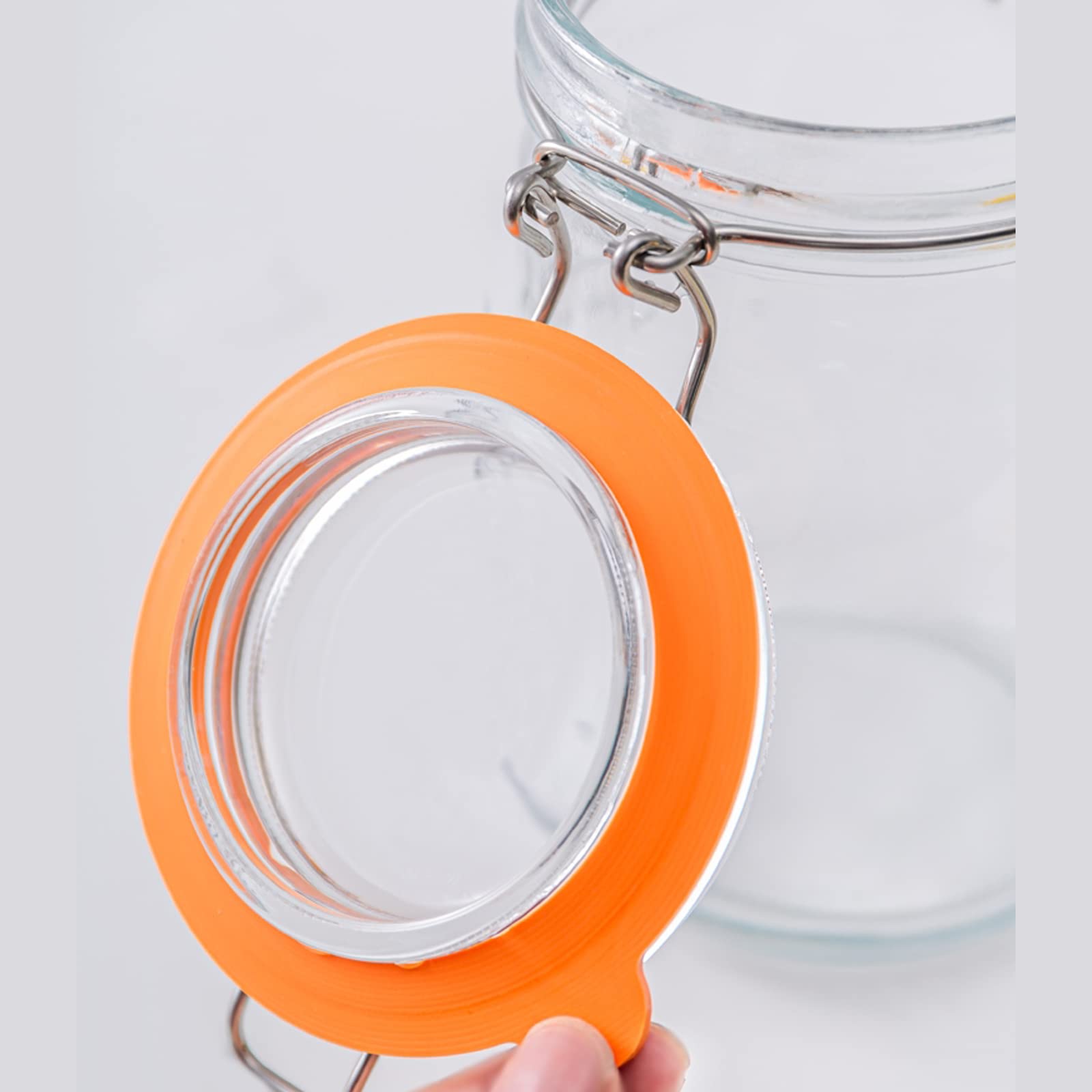Lot de 12 joints en caoutchouc pour bocaux en verre, joints hermétiques en silicone pour bocaux Mason, joints de rechange en silicone étanches pour bocaux de stockage, élastiques et compatibles avec