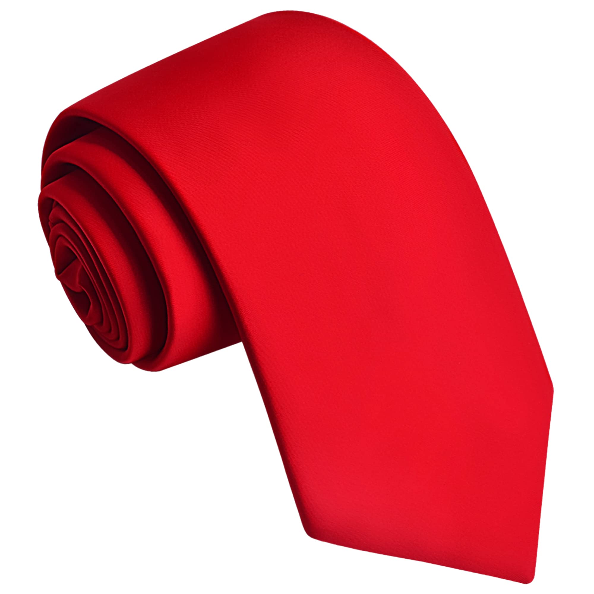 'Branduce 3.15''8cm Mens Solid Satin Tie Pure Color Necktie + Gift Box'