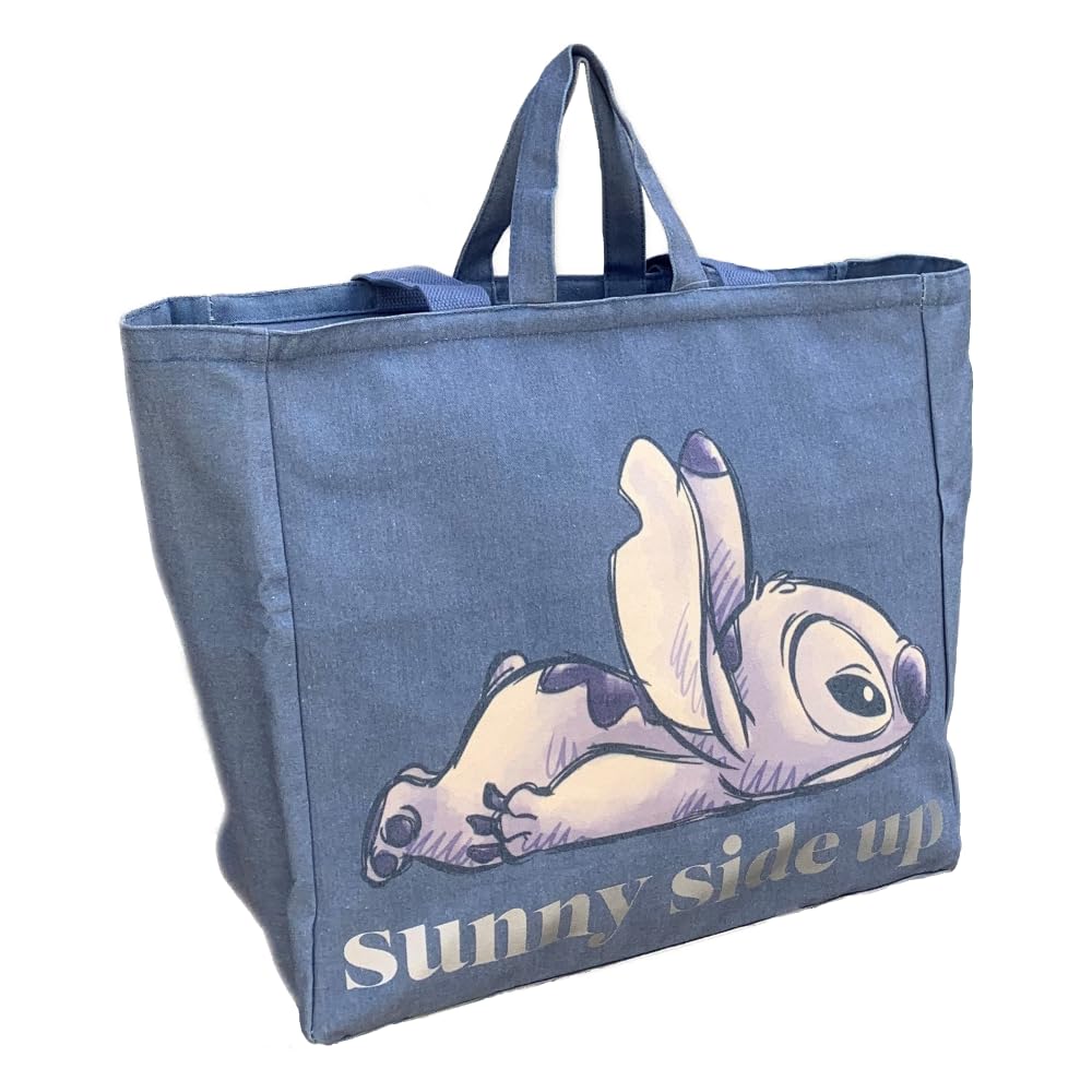 Disney Stitch Bolsa de Playa, Bolsa de Viaje, Bolsa de Compras, Diseño Stitch, Bolso de Hombro Grande, Regalo para Mujer y Adolescentes | Azul