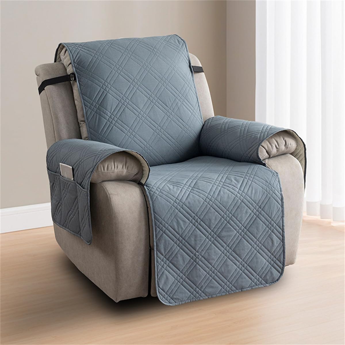Fansu Funda de Sillón Relax de Impermeable 1 Plaza, Funda Cubre sofá Sillón Relax Reclinable, Sofá Protector para niños, Mascotas, Perros, Gatos (Chocolate,M: 71cm)