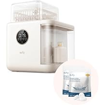 eufy Bottle Washer S1 Pro Detergent Tablets x 60 Count Included with Separated Detergent Tablets x 60 Count, Built-in Water Softener, Largest 10-Bottle Capacity, 3D HydroBlast Cleaning