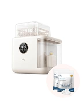 eufy Bottle Washer S1 Pro with Extra Detergent Tablets,120 Count in Total, Built-in Water Softener, Largest 10-Bottle Capacity, 3D HydroBlast Cleaning