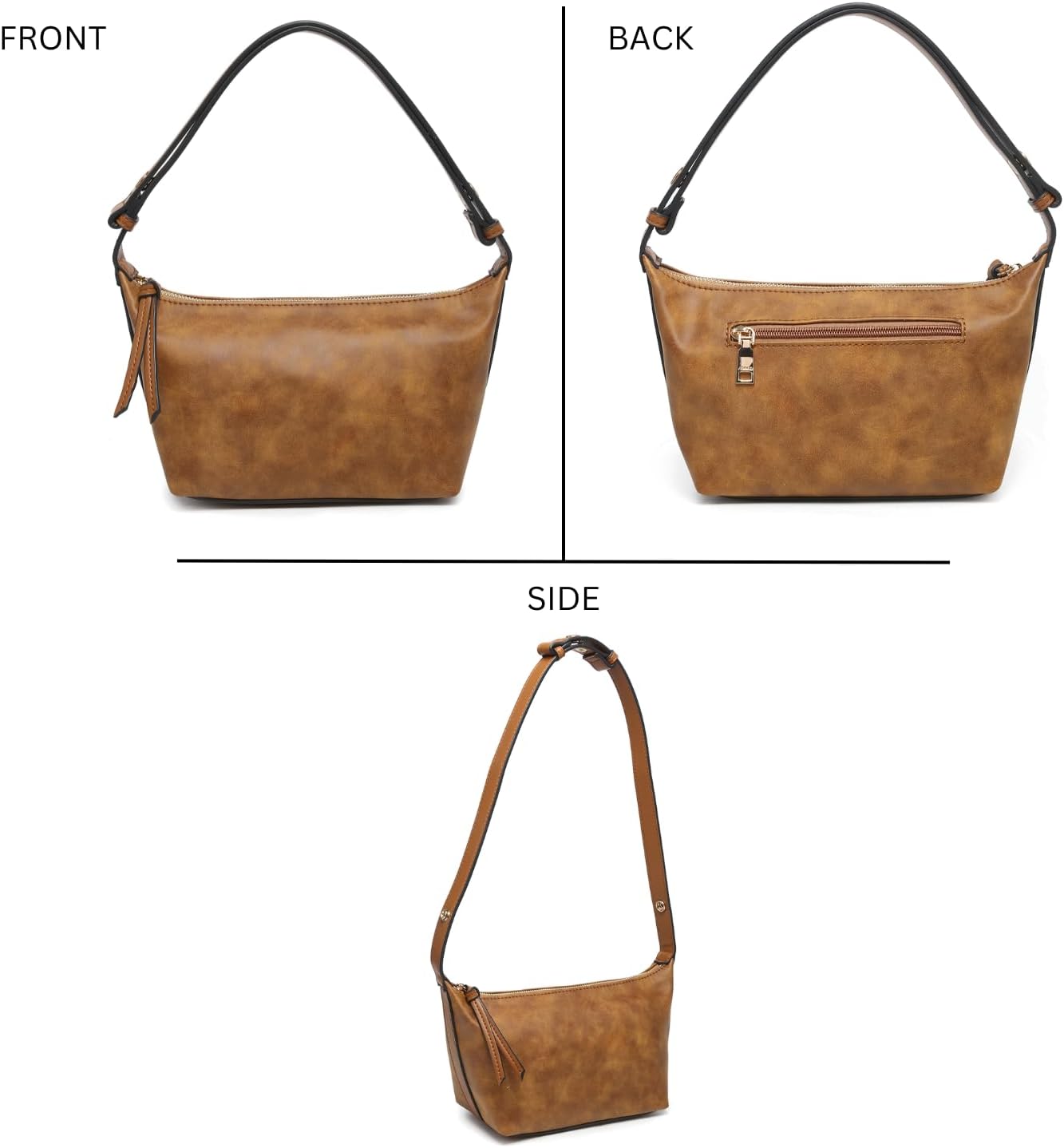 Vittoria Vegan Suede Shoulder Bag for Women Convertible Purse Faux Suede Hobo Handbags with Adjustable Strap