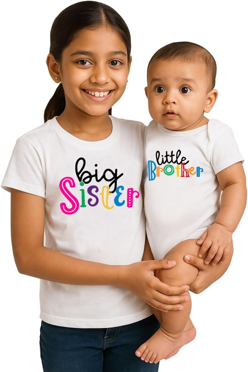 baby wish Raksha Bandhan Baby Unisex Bodysuits Newborn Romper & Boys Regular Fit T-Shirt and Romper Combo Brother And Sister Colorful Rakhi Bond
