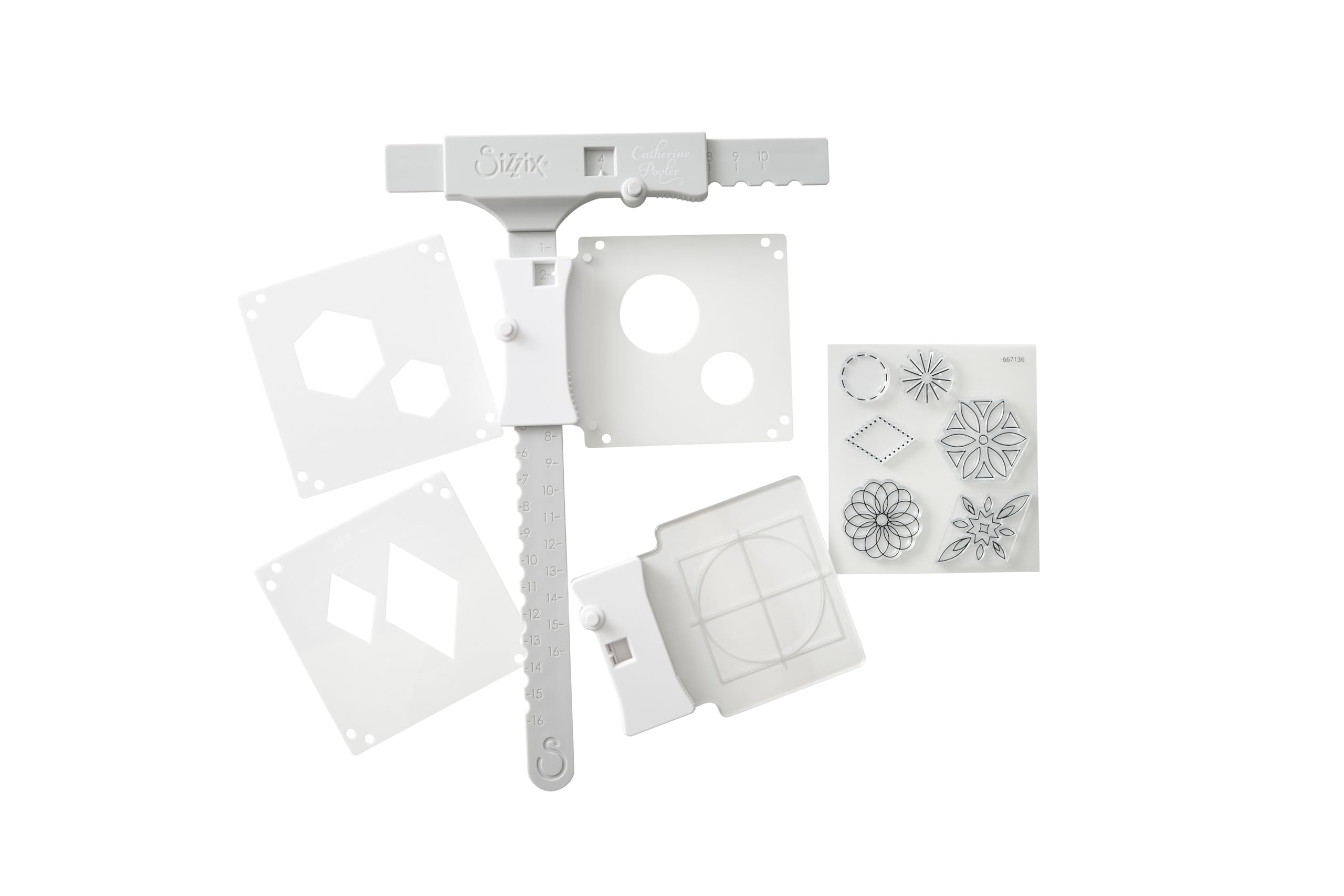 Sizzix Print and Pattern Starter Kit, Stencil & Stamp Tool Accessory