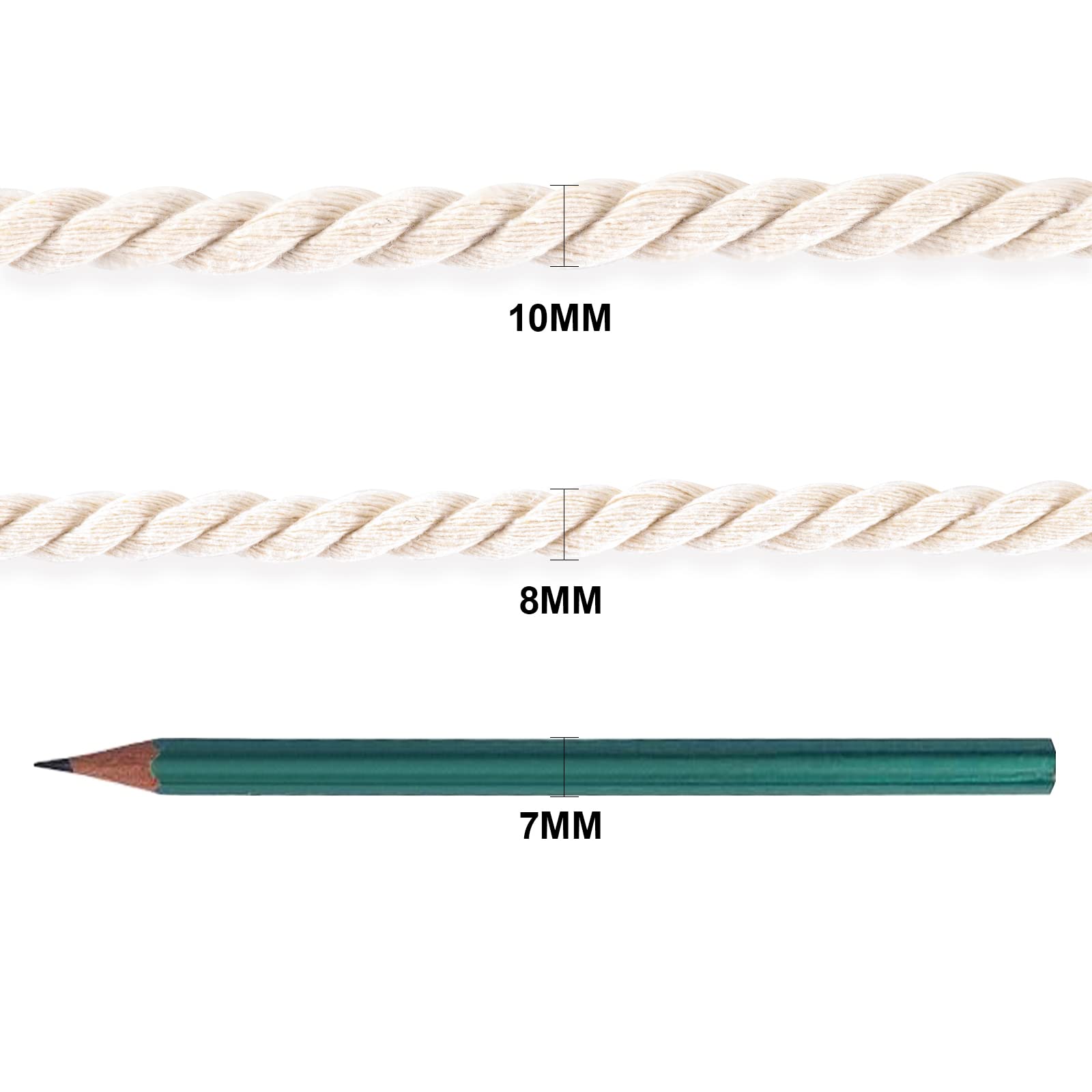 Corde En Coton Macramé De 10 Mm X 4 M, Cordon épais, Utilisé Pour