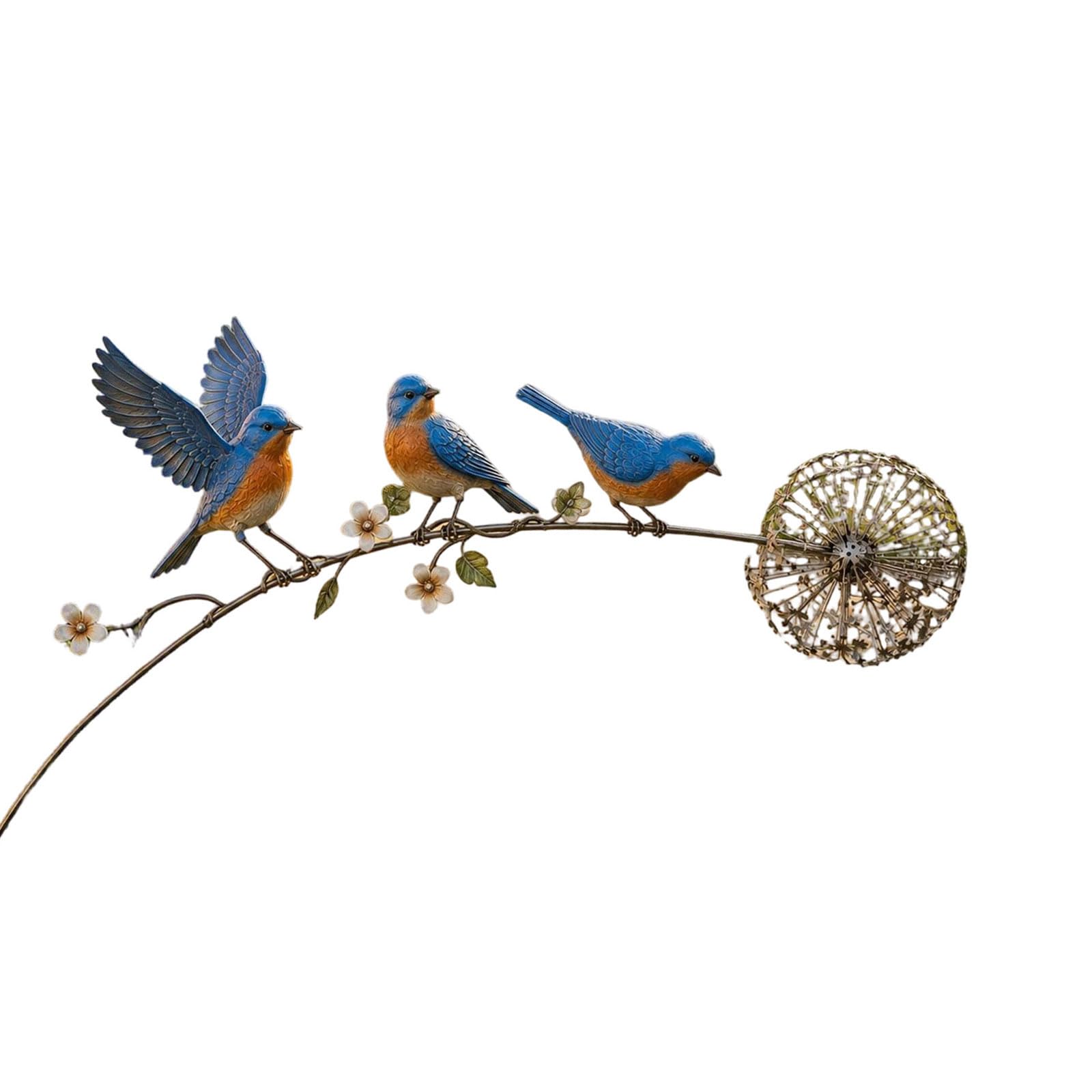 TFAOYS Rustproof Metal Bird Stake for Garden Decoration Suitable for Patios and Balconies Landscape Miniature Figurine Decorative Permanent Outdoor Yard Art