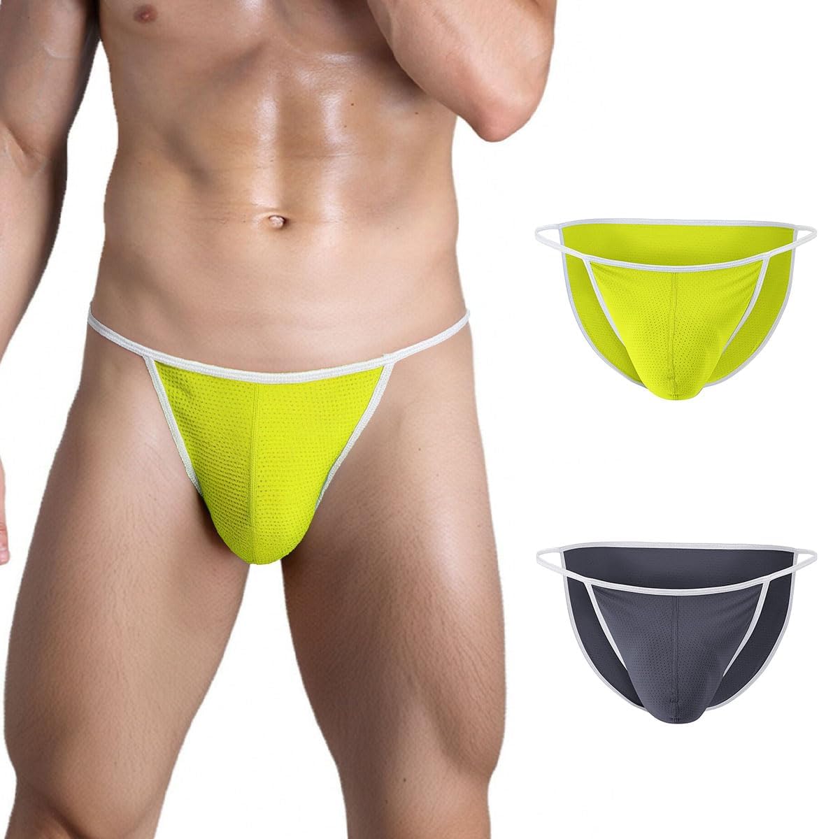 ZONBAILON Men's Sexy Underwear Briefs with Bugle Pouch Low Rise Breathable Soft Briefs