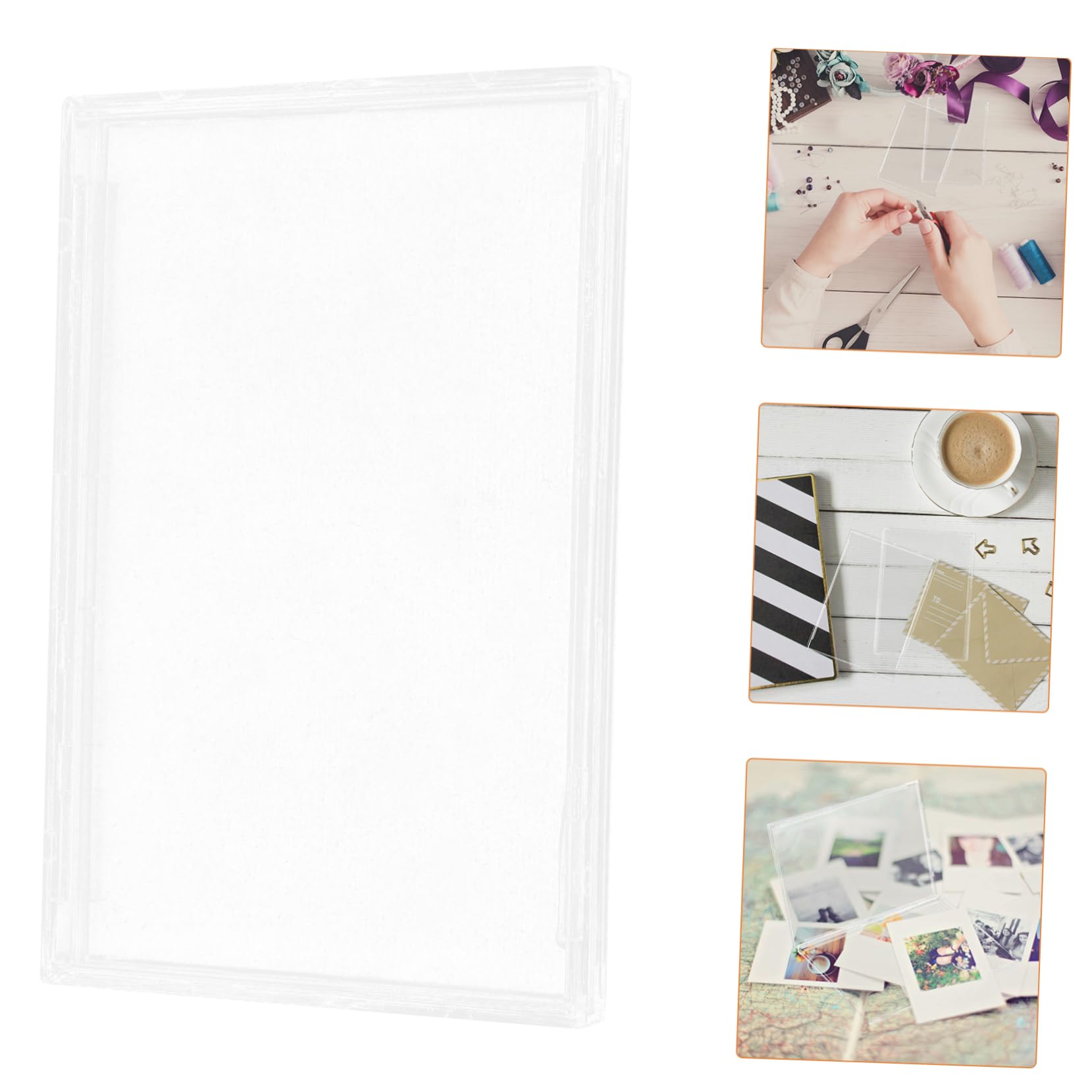 Uonlytech 4 Set Scatola Di Carte Protettivo Protettori Piccolo Protezione Chiaro Protettore Delle Carte Collezionabili Display Titolare Sottile Multiplo Trasparente Acrilico 10 Pezzi * 4