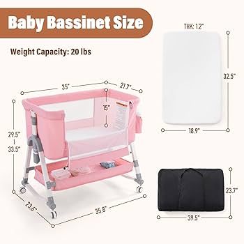Amazon.com: Jaoul 4 in 1 Baby Bassinet Bedside Sleeper Baby