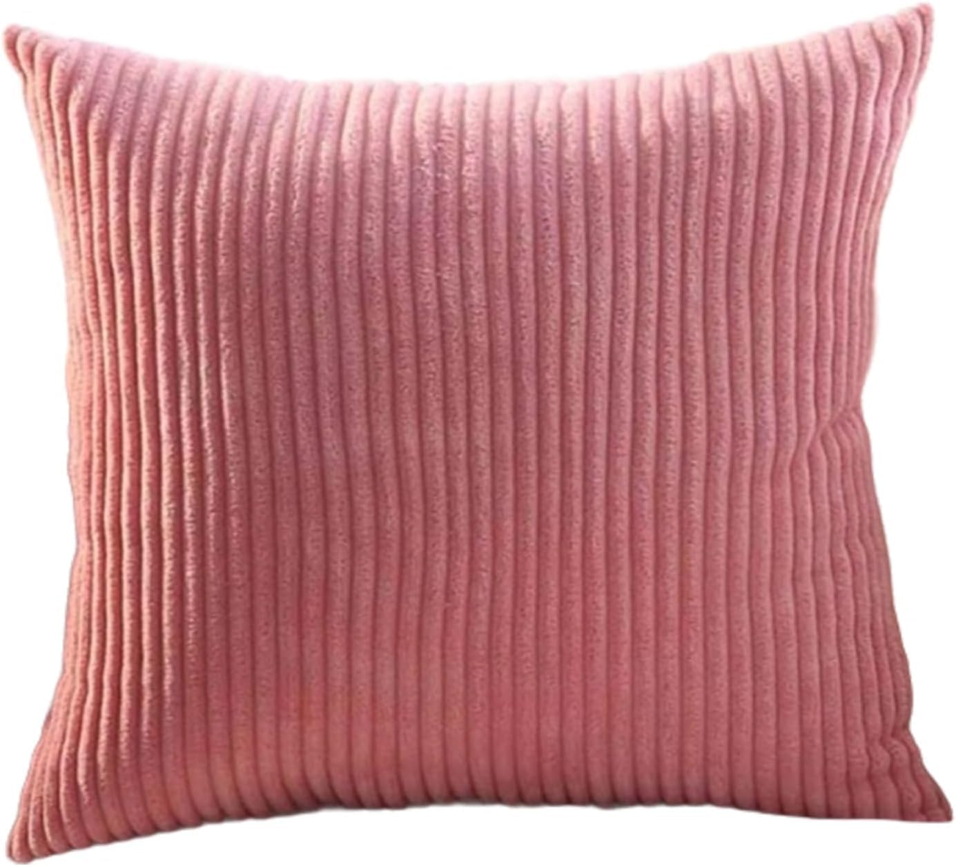 Housse de coussin en velours côtelé lavable et douce taie d'oreiller de salon 2 pièces
