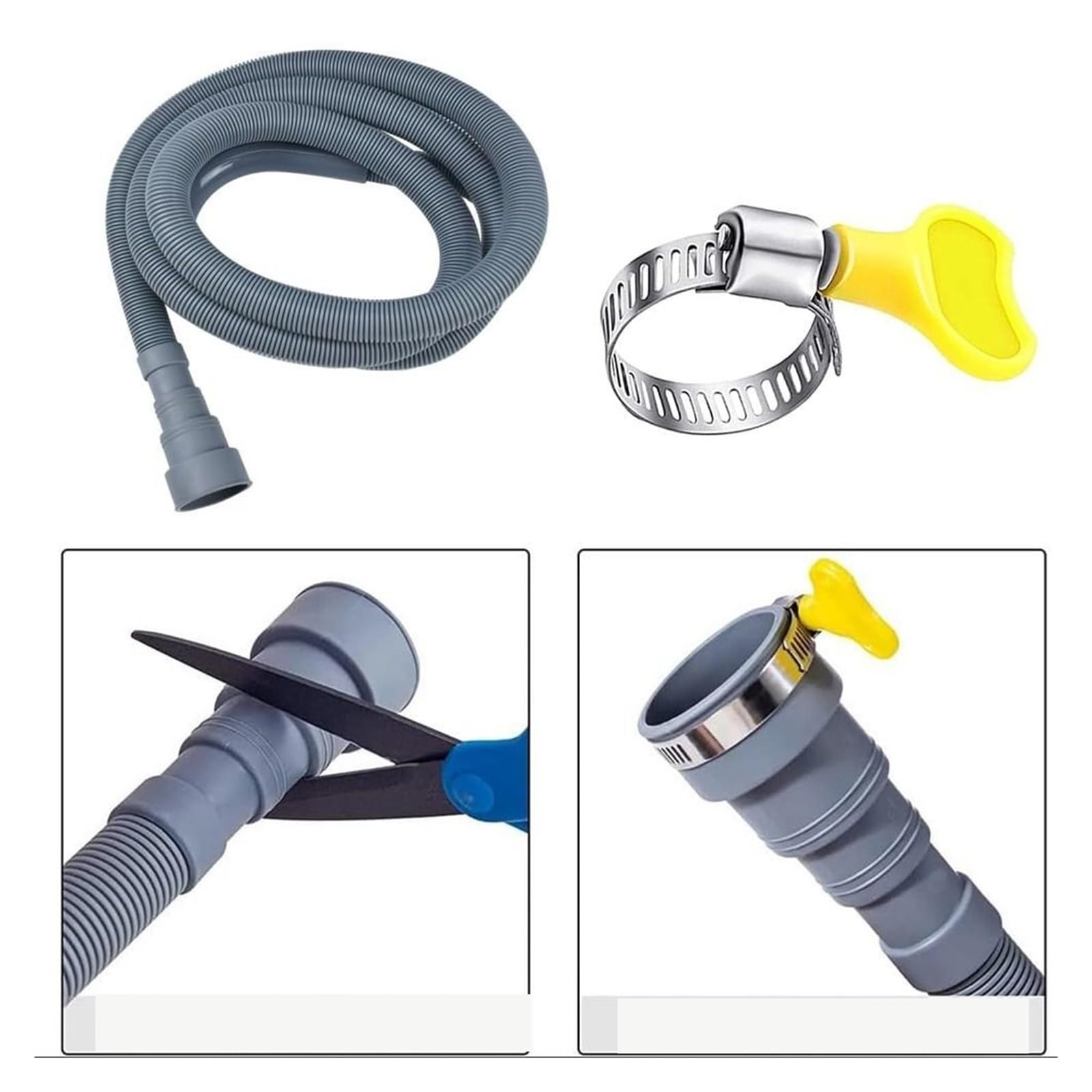 Manguera de drenaje for lavadora, tubo corrugado, Flexible, for lavavajillas, 1m, 3,0m, 5m, descarga(5m)