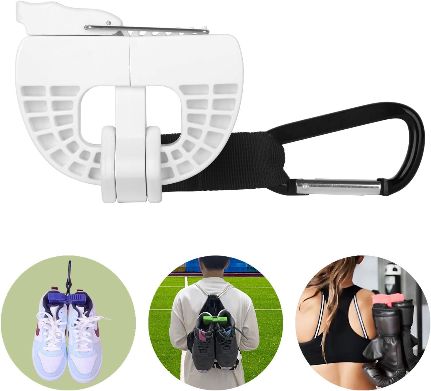 Carabiner Shoe Clip for Travel & Gym