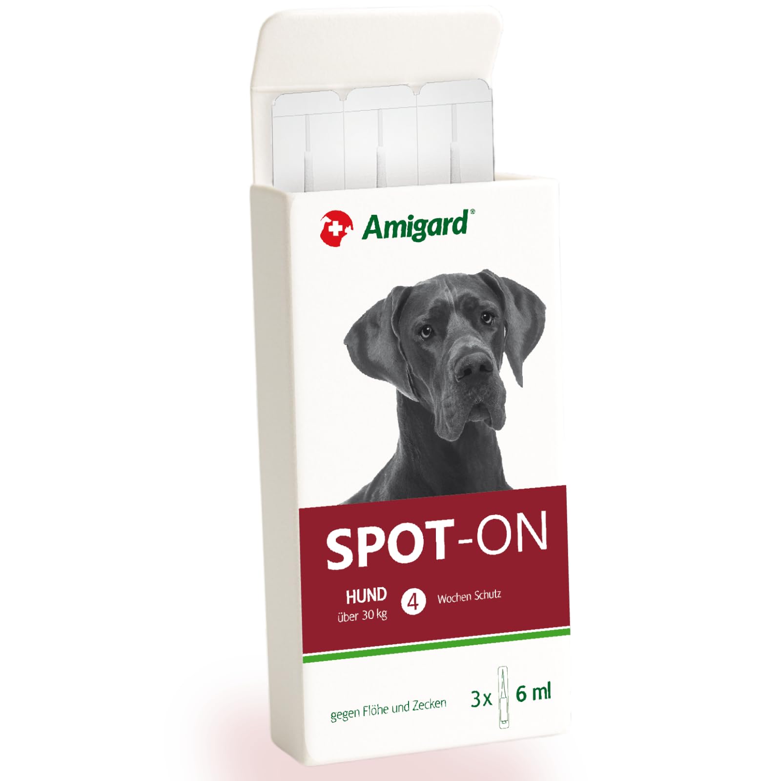 Spot On für große Hunde über 30 kg - Gegen Zecken und Flöhe - Pflanzlich ohne Duftstoffe und Konservierungsmittel - 3er Pack für 3 Monate Schutz