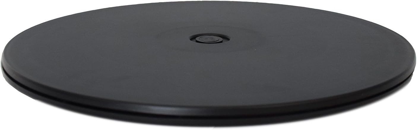 Lazy Susan Turntable Organizer 9 inch White Acrylic Rotating Stand Display for Spice Rack Table Spices Cake Decorating Kitchen Cabinet Fridge TV Refrigerator Pantry Jewelry Art (9inch, Black)