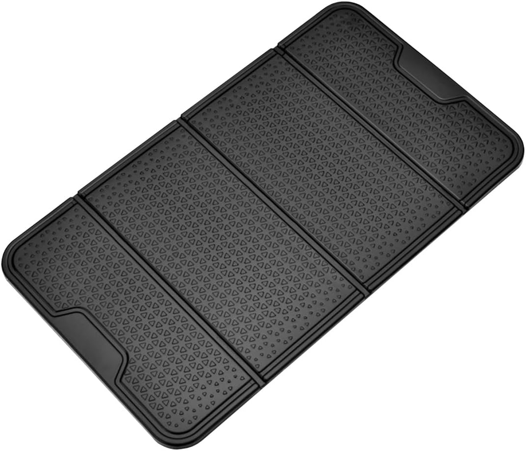 YoRise Foldable Car Dashboard Non Slip Mat, Multifunctional Cell Phone Holder, Car Dash Grid Sticky Pad, Vehicle Dashboard Accessories for Keys, Sunglasses, Coins, GPS Devices (Black)