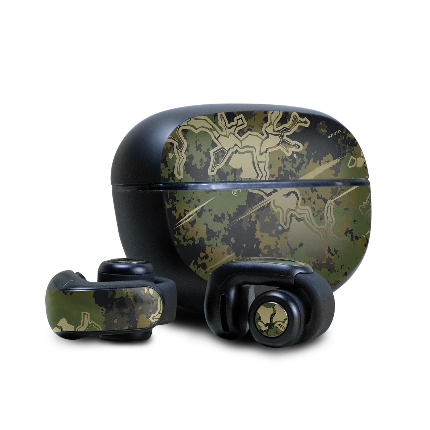 Skin Compatible with Bose Ultra Open Earbuds - Viper Woodland - Premium 3M Vinyl Protective Wrap Decal Cover - Easy to Apply | Crafted in The USA by MightySkins