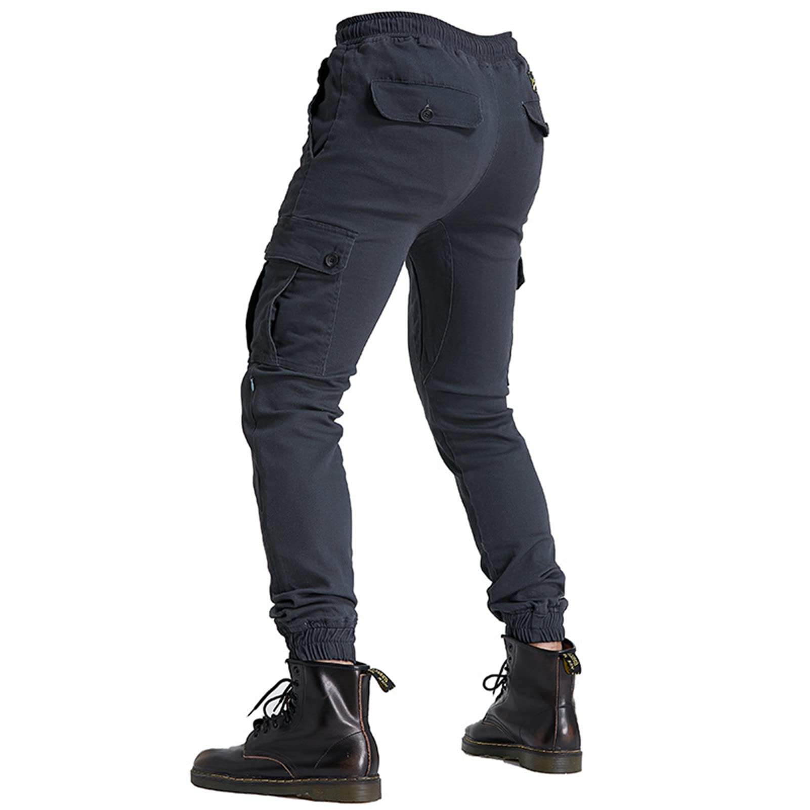 BEDSETS Pantaloni Moto Uomo Jeans, Pantaloni da Moto da Uomo, Jeans da Motociclista Elasticizzati Slim Fit da Uomo, Jeans alla Moda su Tutta La Vita, 4X Imbottitura di Protezione. (Grigio,S)