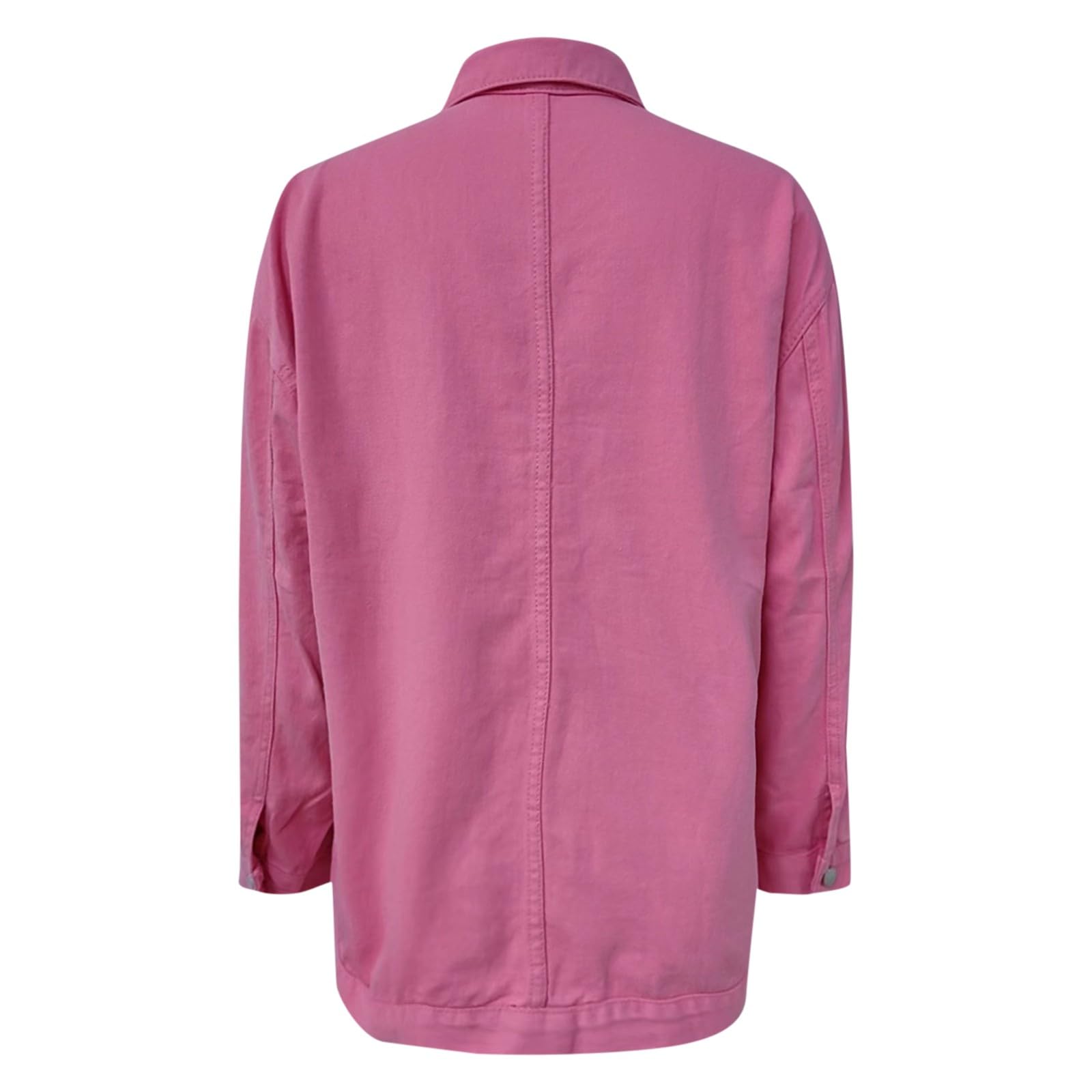 Chaqueta Vaquera Mujer Oversize, Chaqueta De Mezclilla Elástica Chaqueta Vaquera Larga Mujer De Gran Tamaño Con Bolsillo De Manga Larga Cazadora Mujer Entretiempo Chaqueta Aviador Para Primavera Otoño