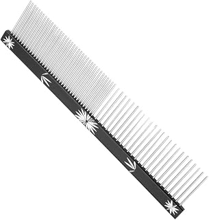 Peine para Mascotas - Peines de 3 Colores con Extremos Redondeados y Dientes de Acero Inoxidable - Herramienta Eficaz para Eliminar Enredos y Nudos - Cómodo, Ligero para Perros,