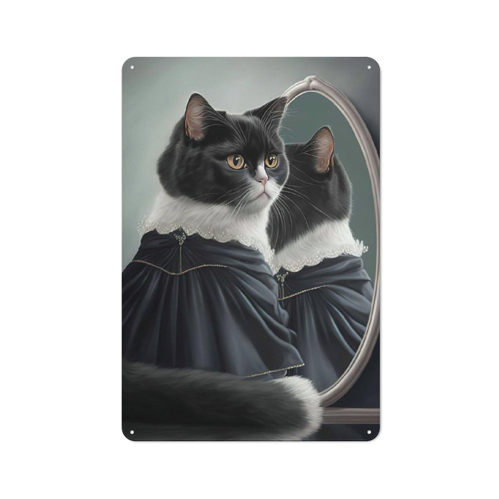 Luxury Cat Garage Metal Sign 30x20cm, Retro Workshop Wall Decor for Tool Room, Garage, Studio Or Home Bar