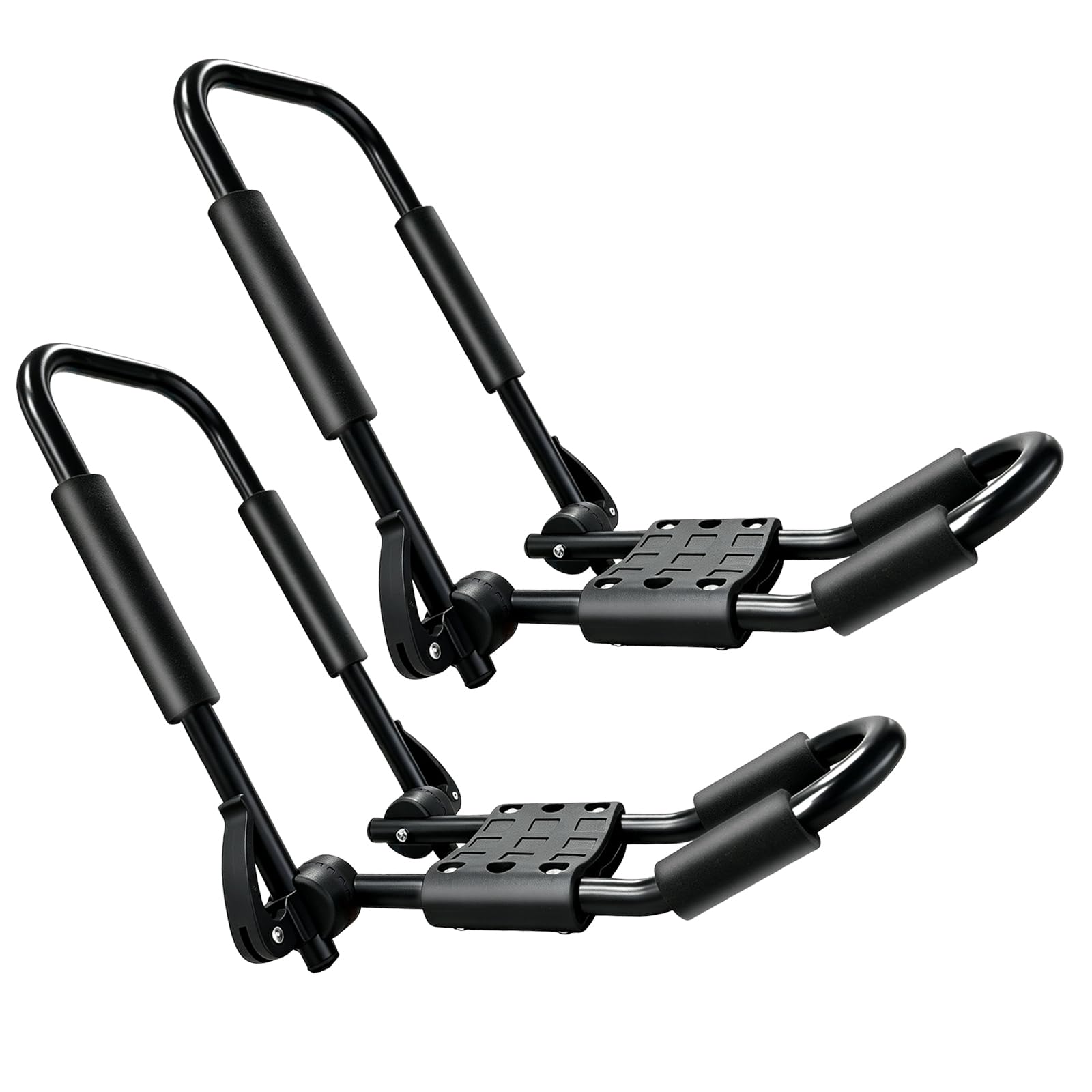 IKURAM R Iron Kayak Roof Rack Folding J-Style Universal 3-in-1-Black