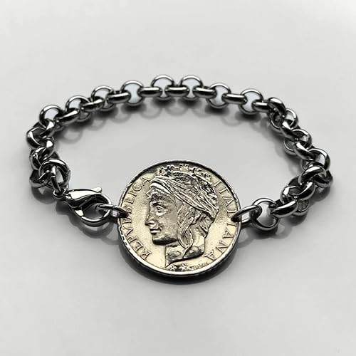 Vista 5 de 1993 Italia 100 Lire moneda rolo link pulsera italiana Turrita Roma Florencia Venecia Milán Napoli Verona Torino Génova Bolonia Siena Ancona Palermo