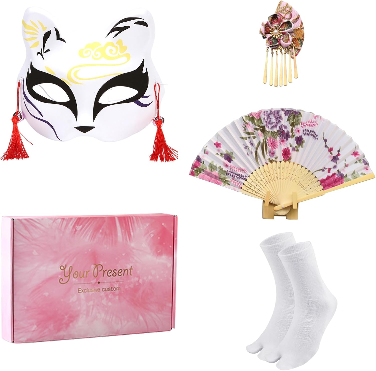 Halloween Costumes for Women Geisha Kimono Dress with Accessories Anime Cosplay Yukata Robe