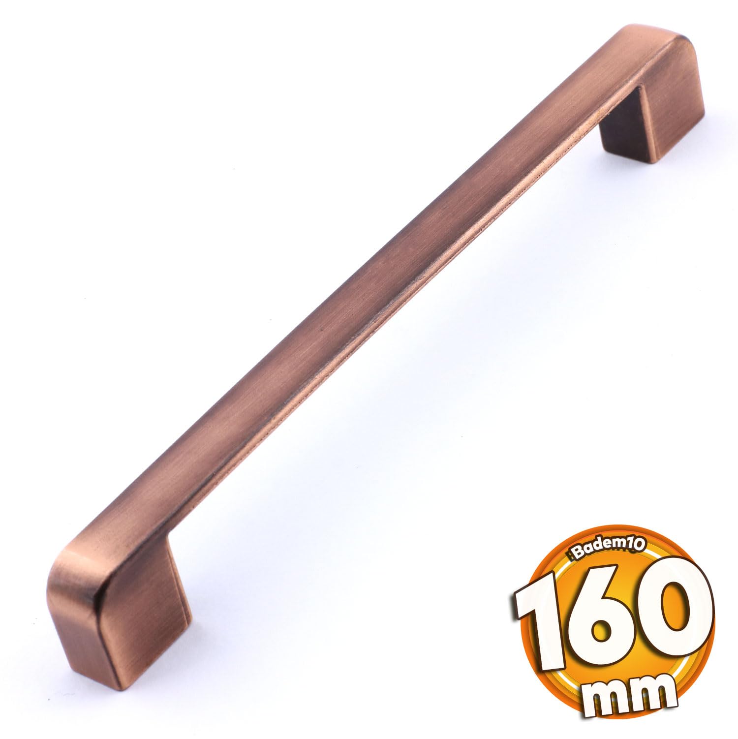 Badem10 Gölcük Kulp Mobilya Mutfak Dolabı Çekmece Dolap Kulpları Kapak Kulpu Kulbu Antik Bakır 160 mm Metal