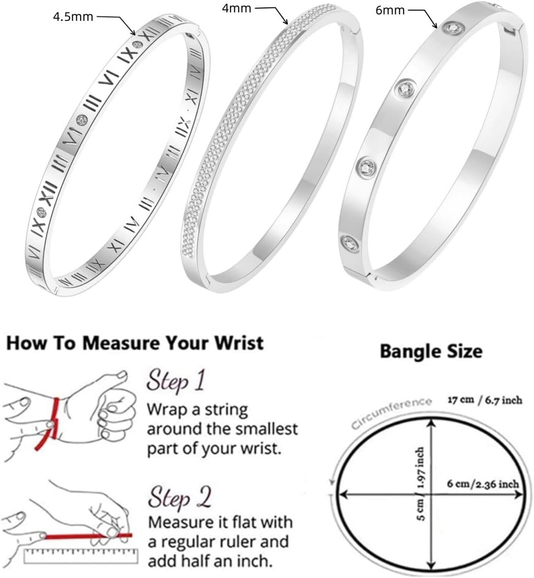 Jarlinwel 14K Gold Plated Bracelet Set for Women Love Friendship Bangle with Cubic Zirconia Stones Stainless Steel Bracelet Best Gifts for Women - Image 2