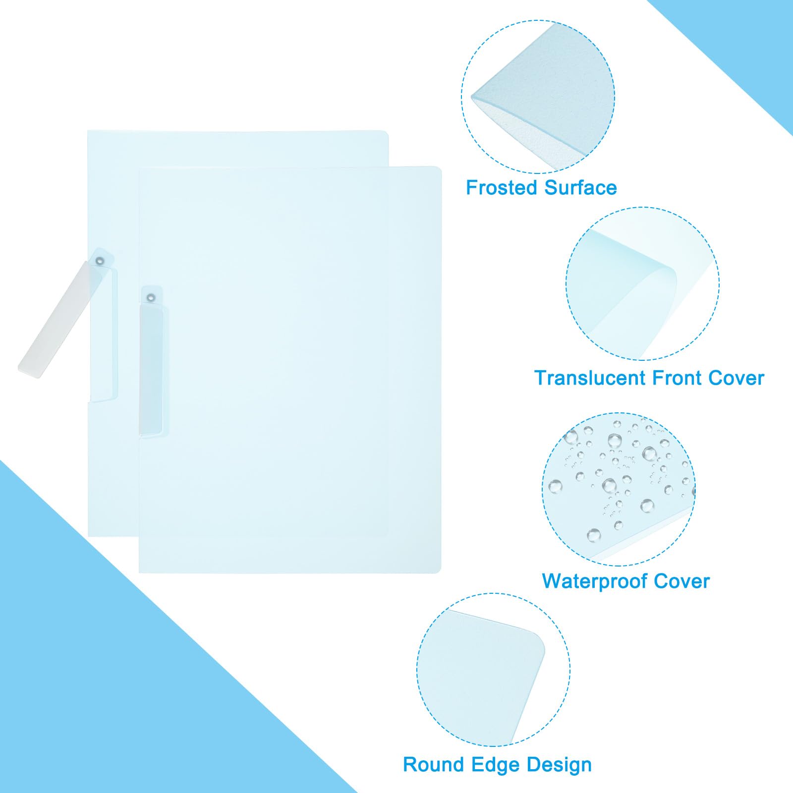 PATIKIL Plastic Folders with Mid-Side Swing Clip - Image 4
